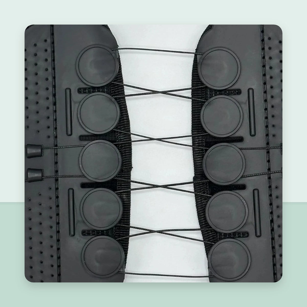 Faja lumbar ajustable con cordones de compresión